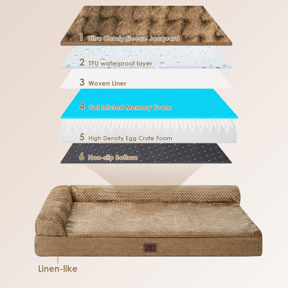 EHEYCIGA soft flannel surface creates a cozy sleeping area for dogs.