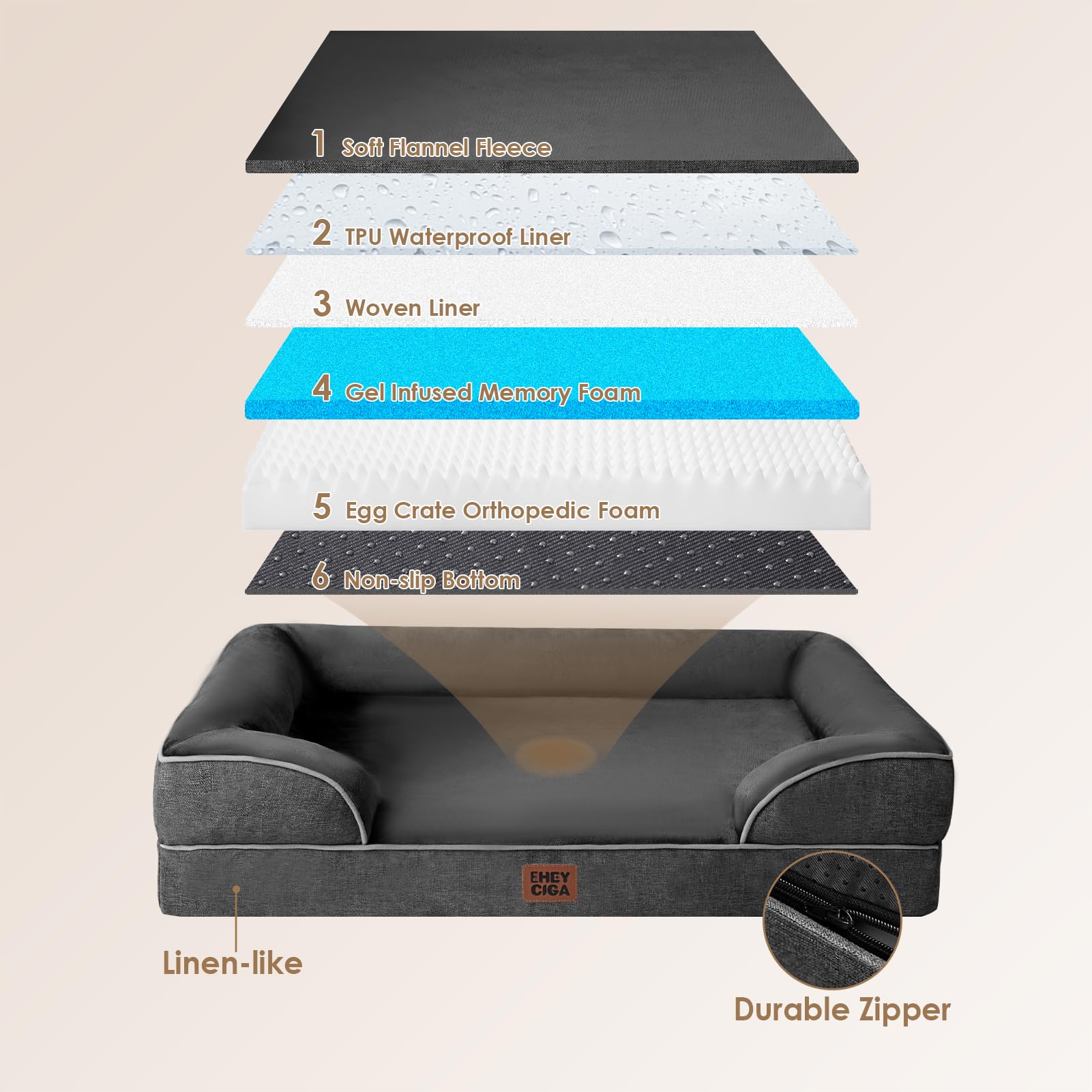 Soft fleece surface offers cozy, inviting naps