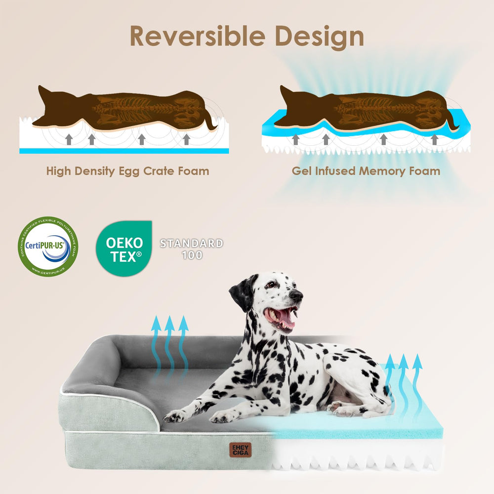 EHEYCIGA three-sided bolster offers neck and head support for restful naps.