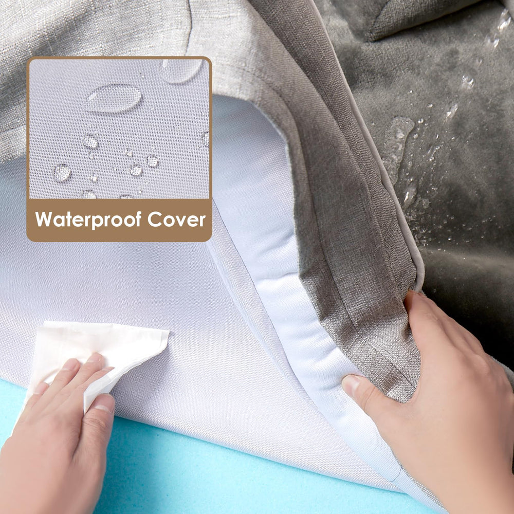 EHEYCIGA three-sided bolsters cradle neck and head for restful naps.