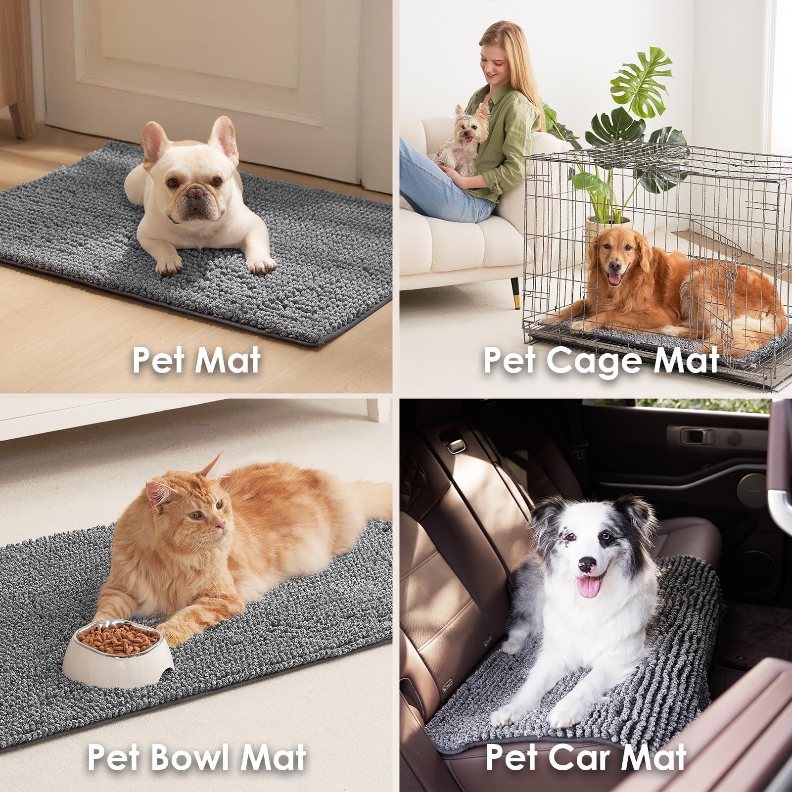 EHEYCIGA durable mat protects floors from mud and rain