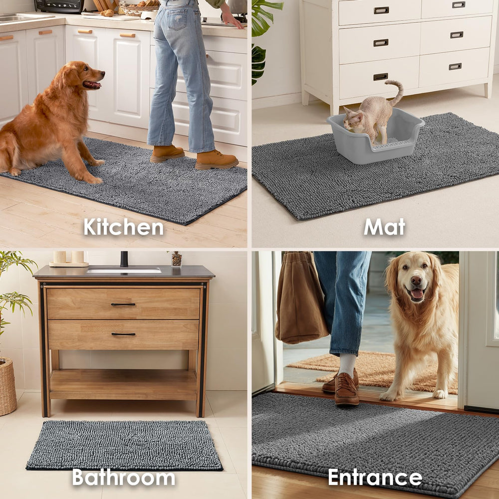 EHEYCIGA washable boot tray dog mat doubles as under crate rug