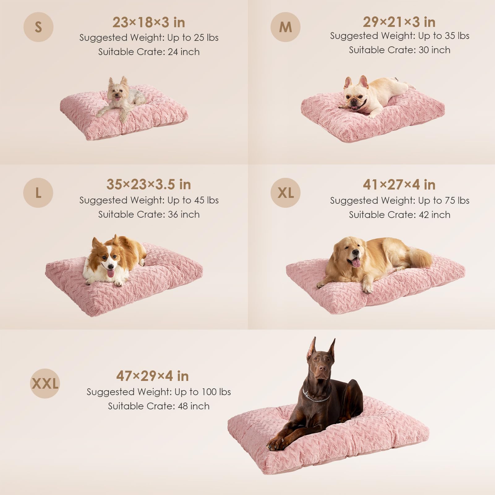 EHEYCIGA Reversible kennel pad supports neat crate organization