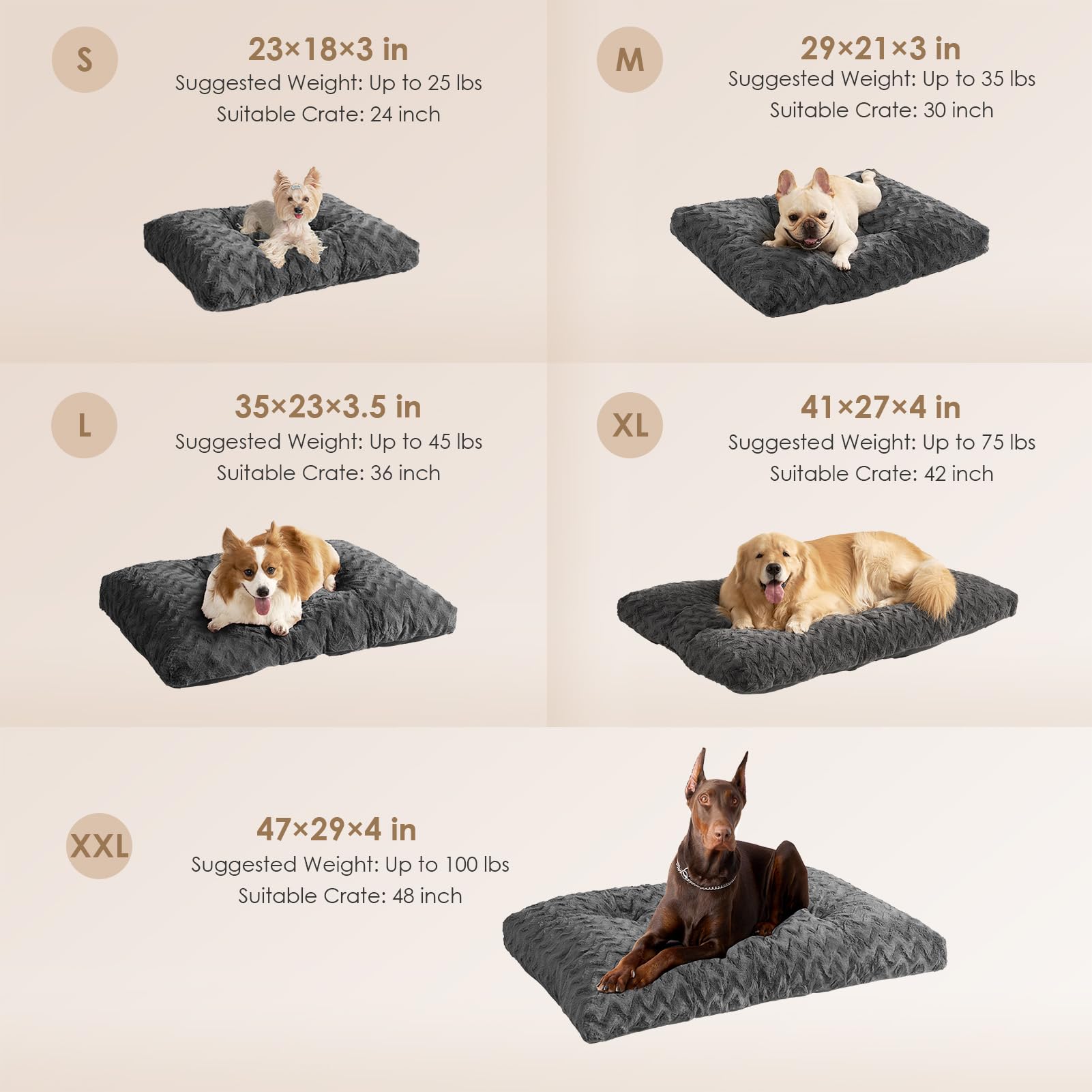 EHEYCIGA washable XL dog bed plush faux fur side cozy