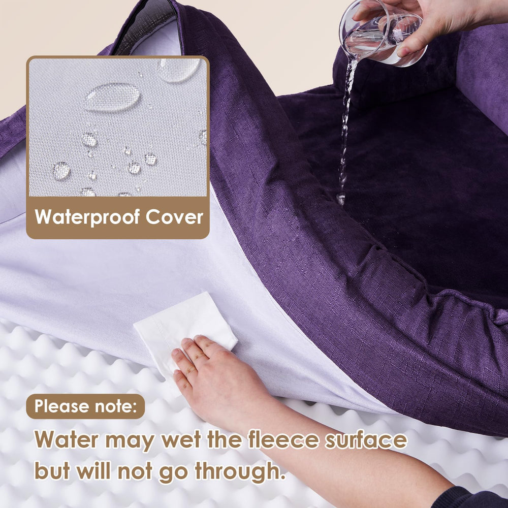 EHEYCIGA waterproof bottom keeps the bed dry and stable on slick floors.