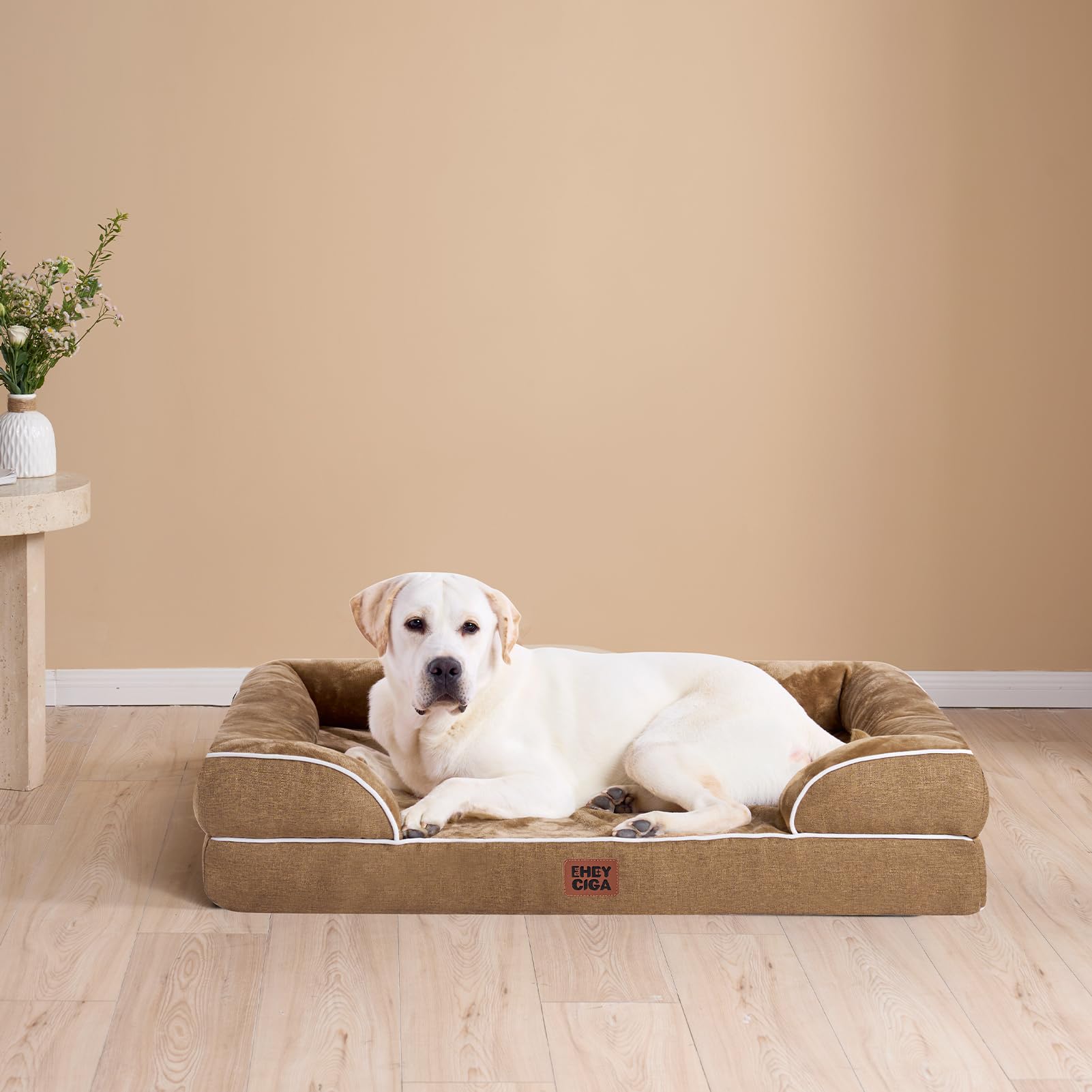 EHEYCIGA XL bed expands to fit larger breeds and cozy lounging