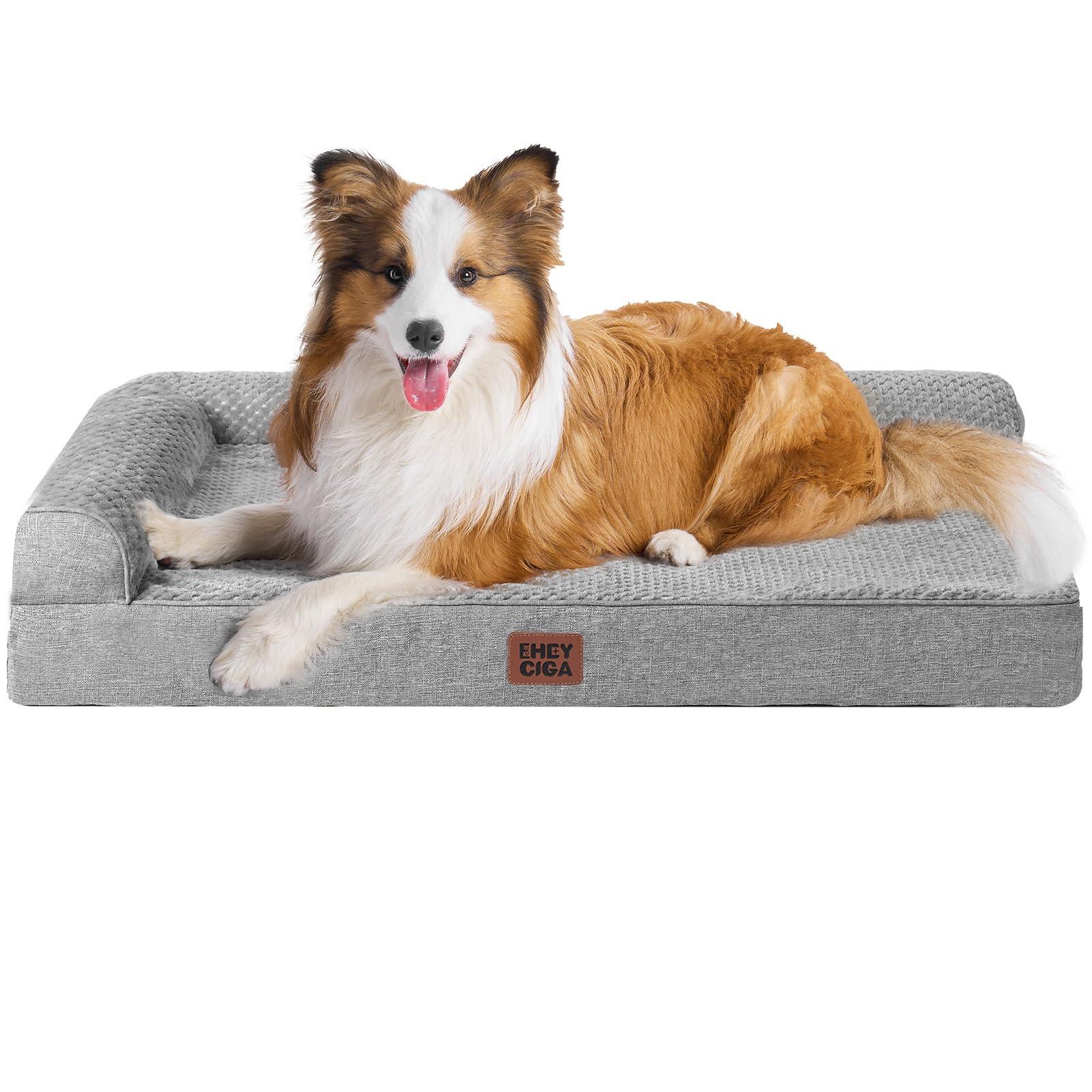 EHEYCIGA XL memory foam top view shows plush surface and supportive loft.