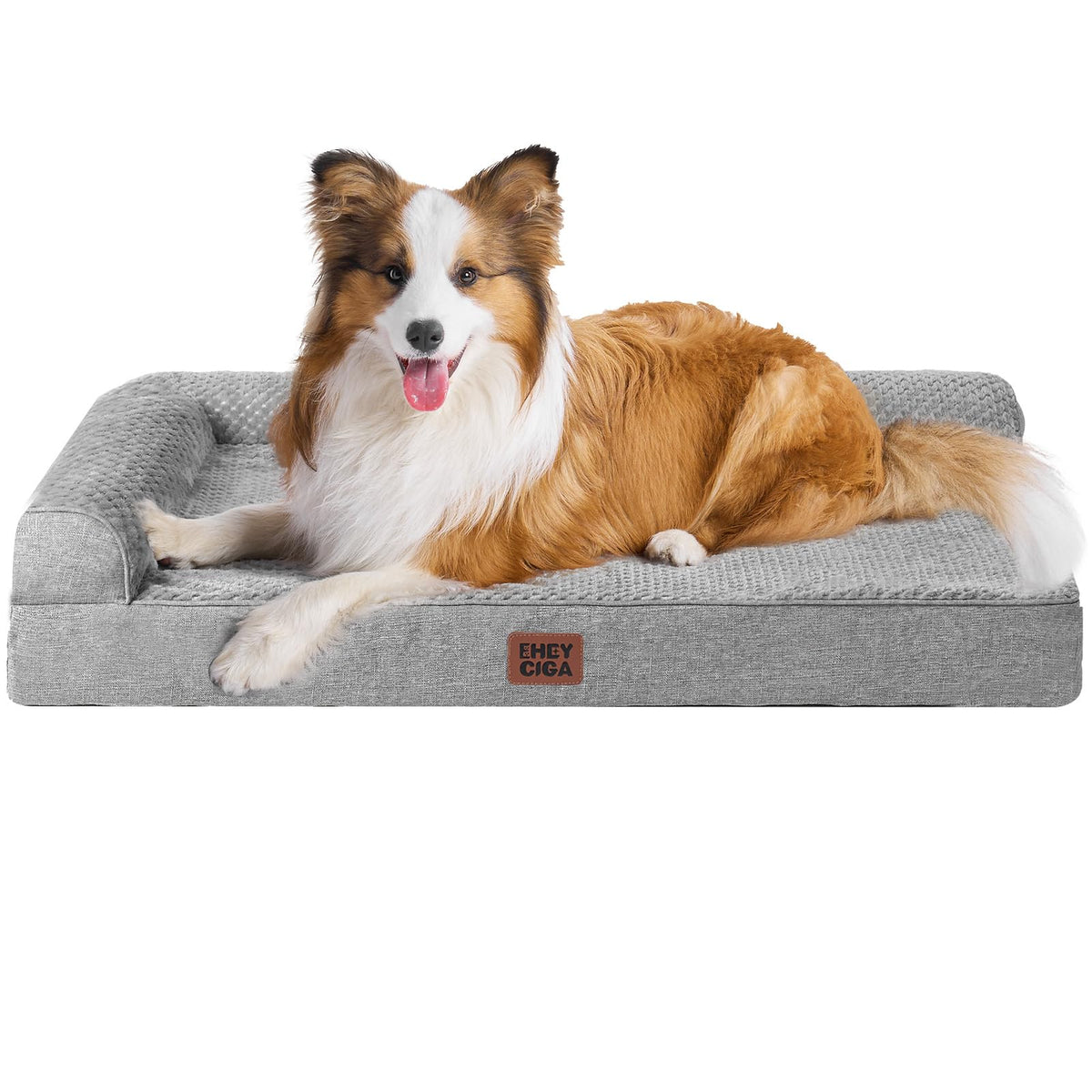 EHEYCIGA XL memory foam top view shows plush surface and supportive loft.