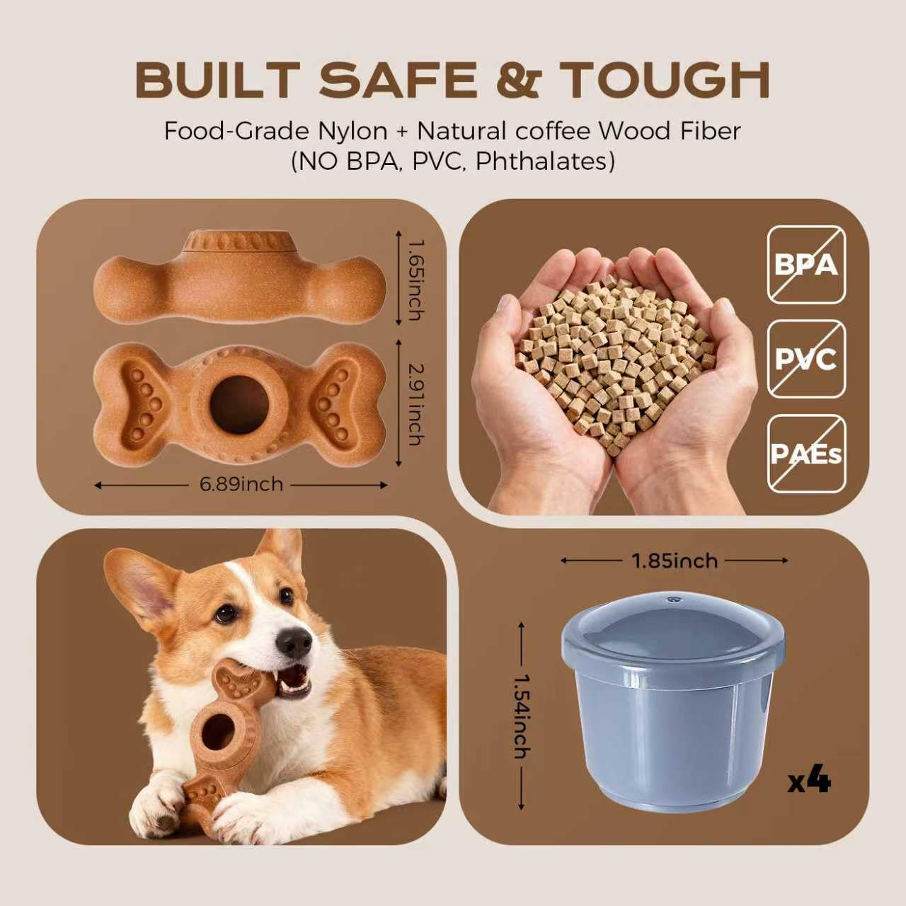 EHWZ Freeze Bone filled with peanut butter invites enrichment and extended play