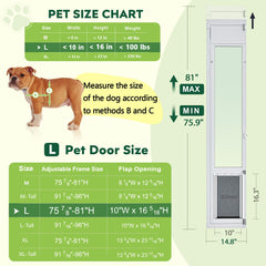 Eillion 3-flap dog door inward opening in action with pets