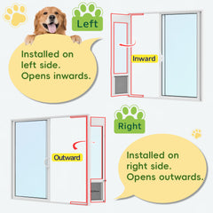 Eillion 3-Flap XL dog door features double magnetic closures for reliable weather protection.