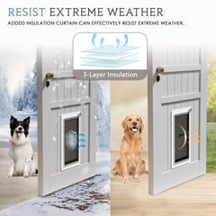Eillion dog door adjustable tunnel fits 1.2 to 2 inch doors.