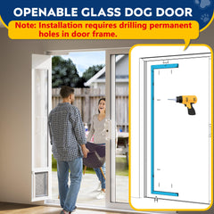 Eillion pet flap 8.1 by 12.3 inches provides clear view for pets.
