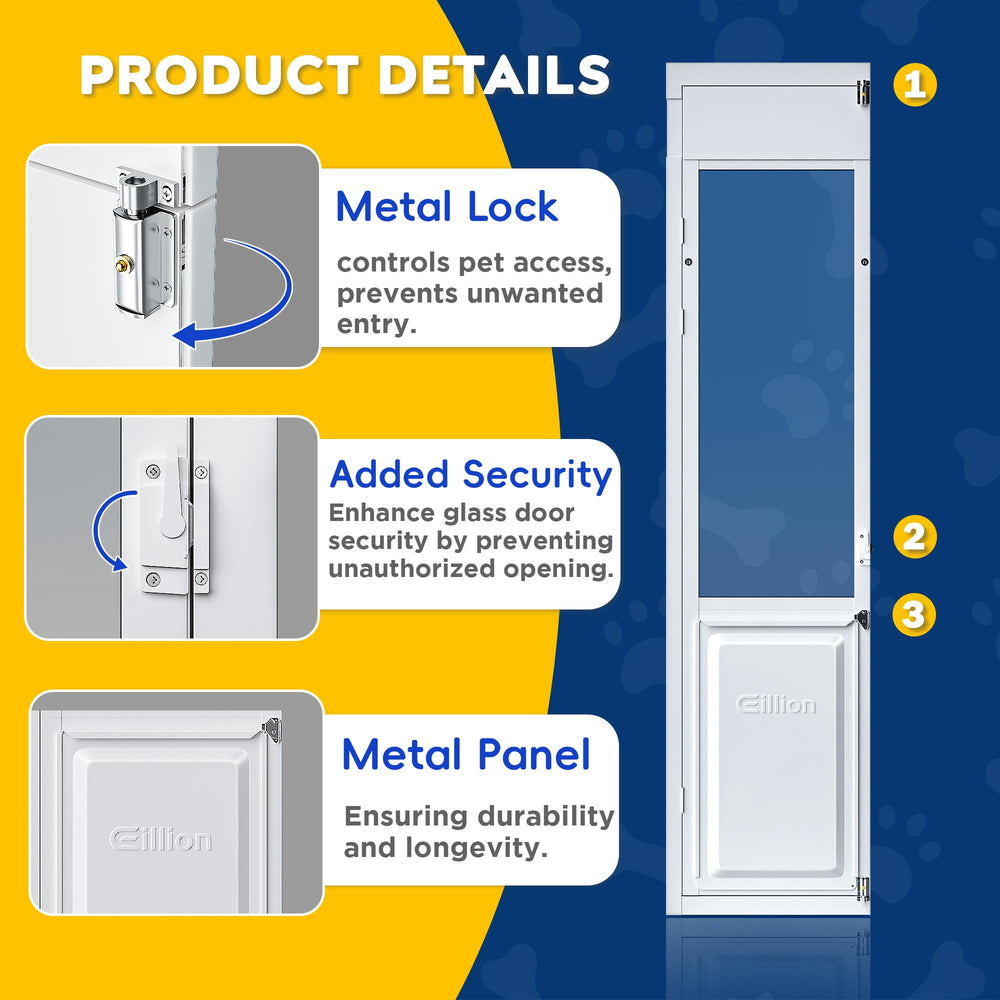 Eillion XLarge dog door security lock provides controlled pet access.