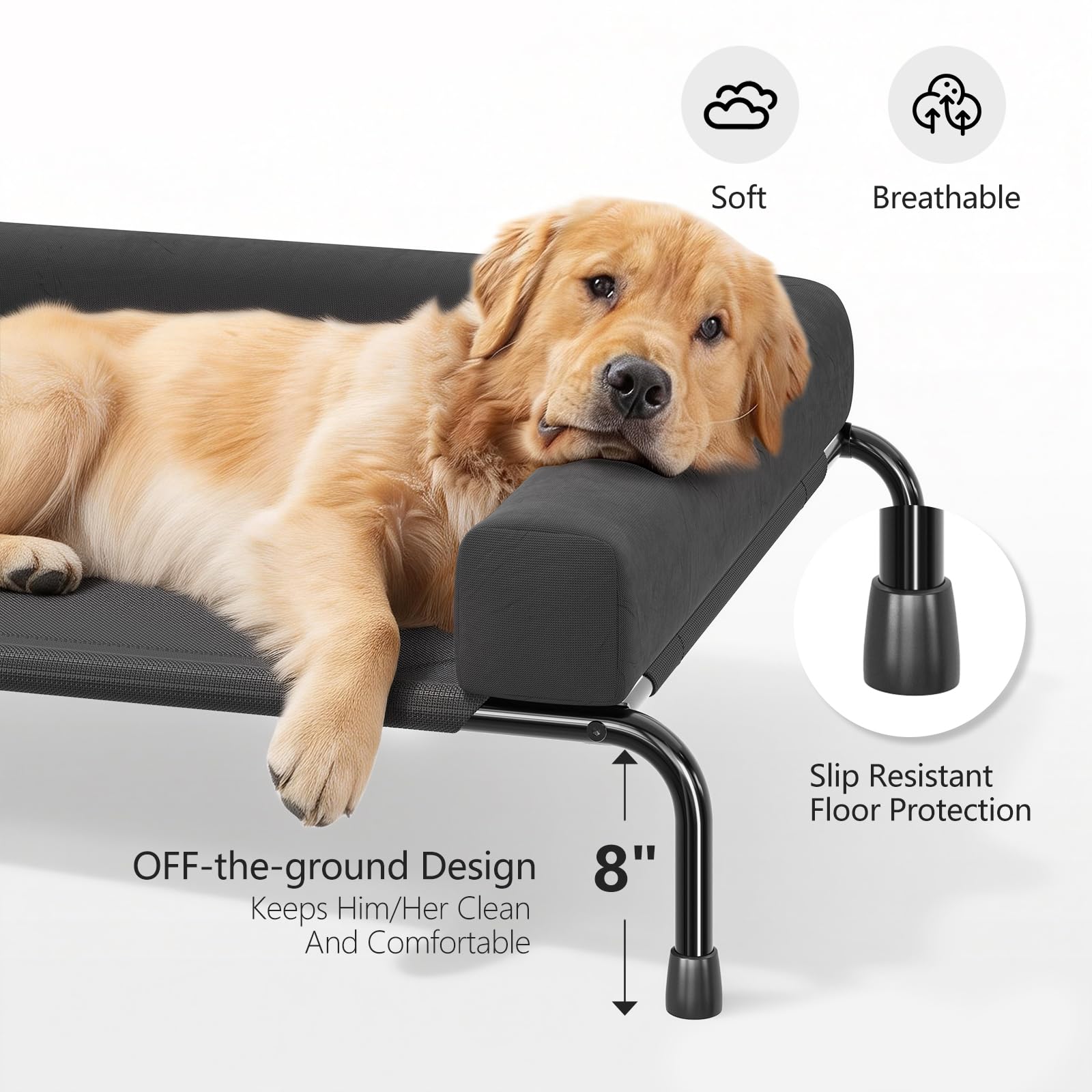 Durable chew resistant construction on Ekisemio bed for daily use