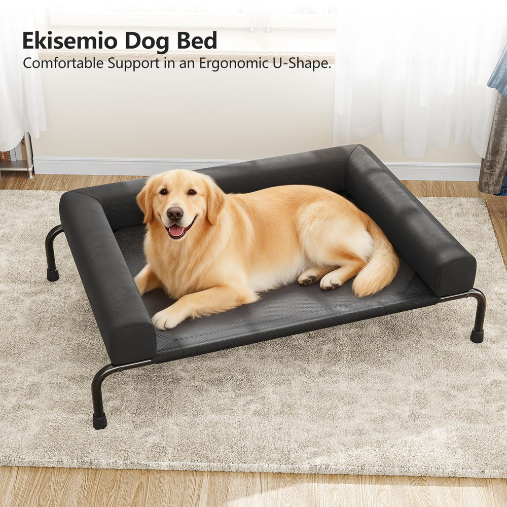 Three sided bolster on Ekisemio bed providing soft neck support