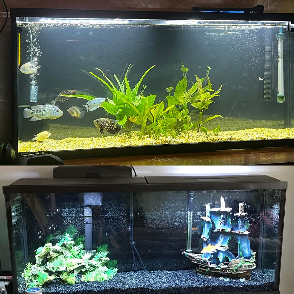 ELEBOX Easy-trim backdrop fits multiple tank sizes with simple measurement.
