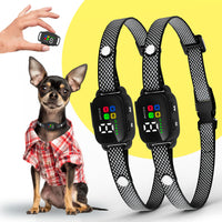ELECANE 2-pack bark collar for small dogs, promoting calm walks