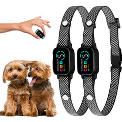 ELECANE bark collar small dog closeup shows gentle training potential
