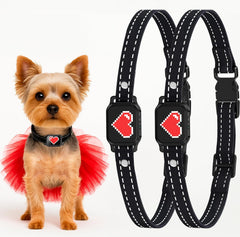 ELECANE bark collar on a small dog, comfortable wear for humane training