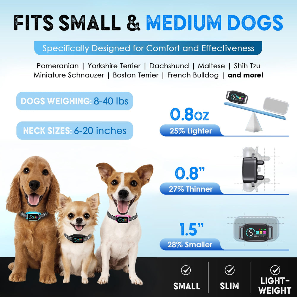ELECANE bark collar waterproof durability suited for rain and play