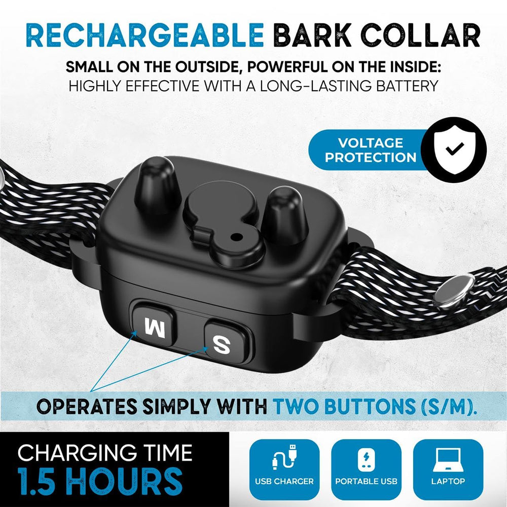 ELECANE IP67 waterproof bark collar for outdoor adventures