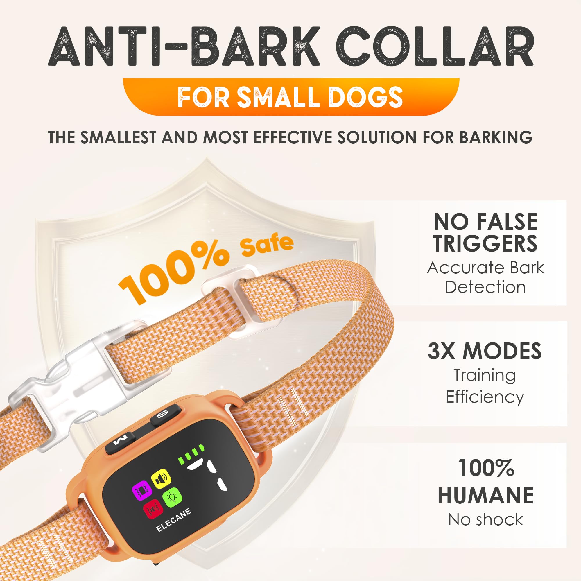 ELECANE No-Shock Training Collar demonstrates humane vibration and sound cues for gentle training.
