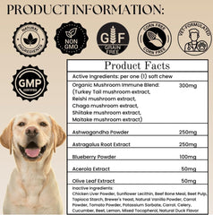 Electric Elixir organic ingredients with real mushrooms for daily canine wellness.