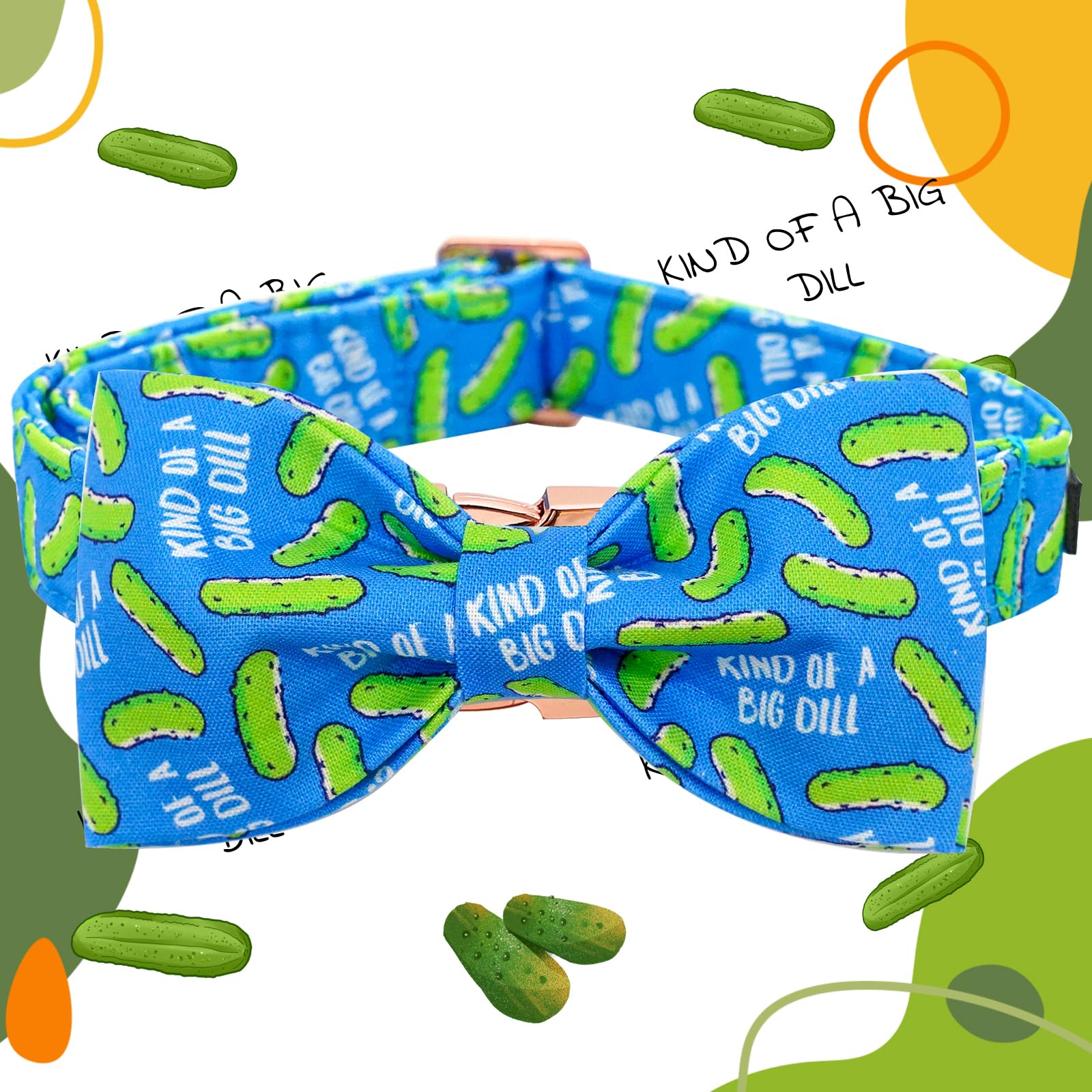 Elegant Little Tail Dill Pickles pattern closeup highlights vibrant print on lightweight cotton fabric