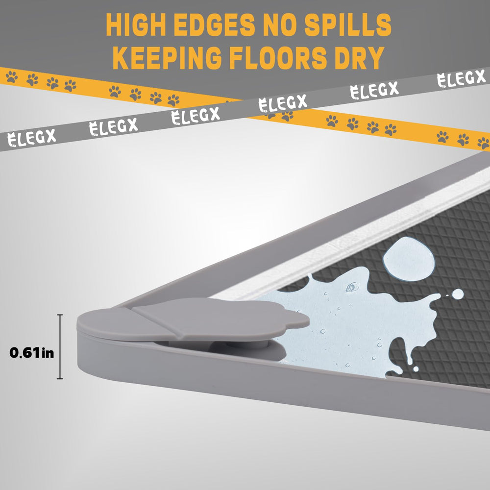 ELEGX Pee Pads Tray easy-clean surface simplifies maintenance and odor control.