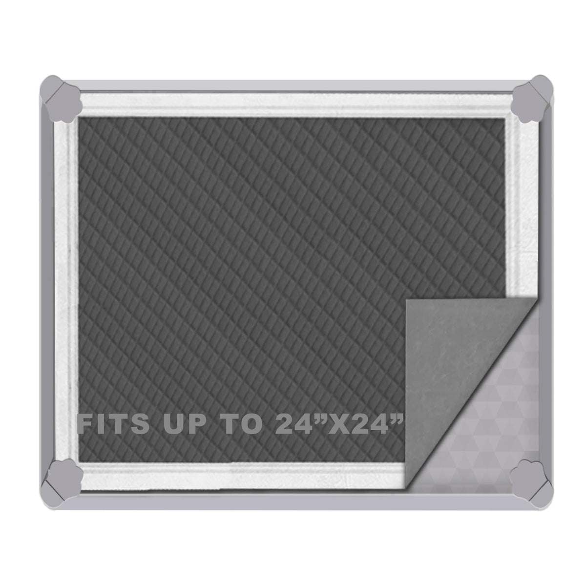 ELEGX pee pads tray silicone 24x24 keeps training area clean and spill-free.
