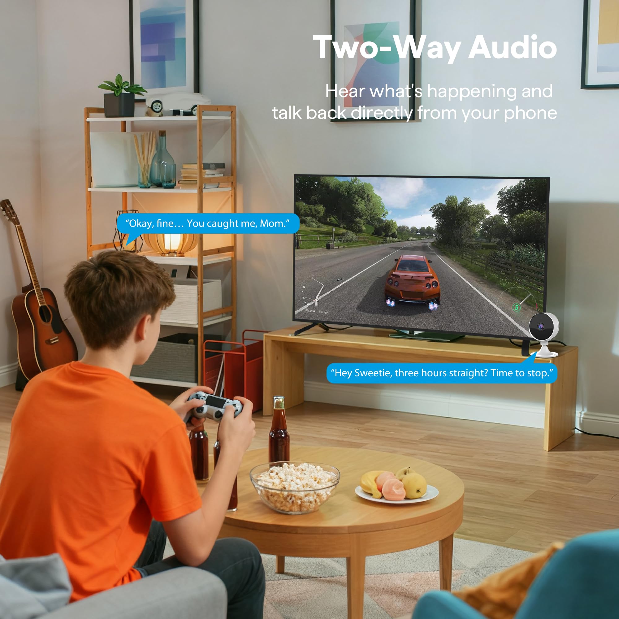 Elelink 2K works with Alexa and Google Home for hands-free viewing
