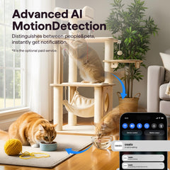 Elelink 2K two-way audio enables talking to family or pets remotely