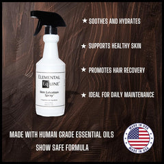 Elemental EQ5UINE Skin Salvation Spray ingredients panel highlights natural components