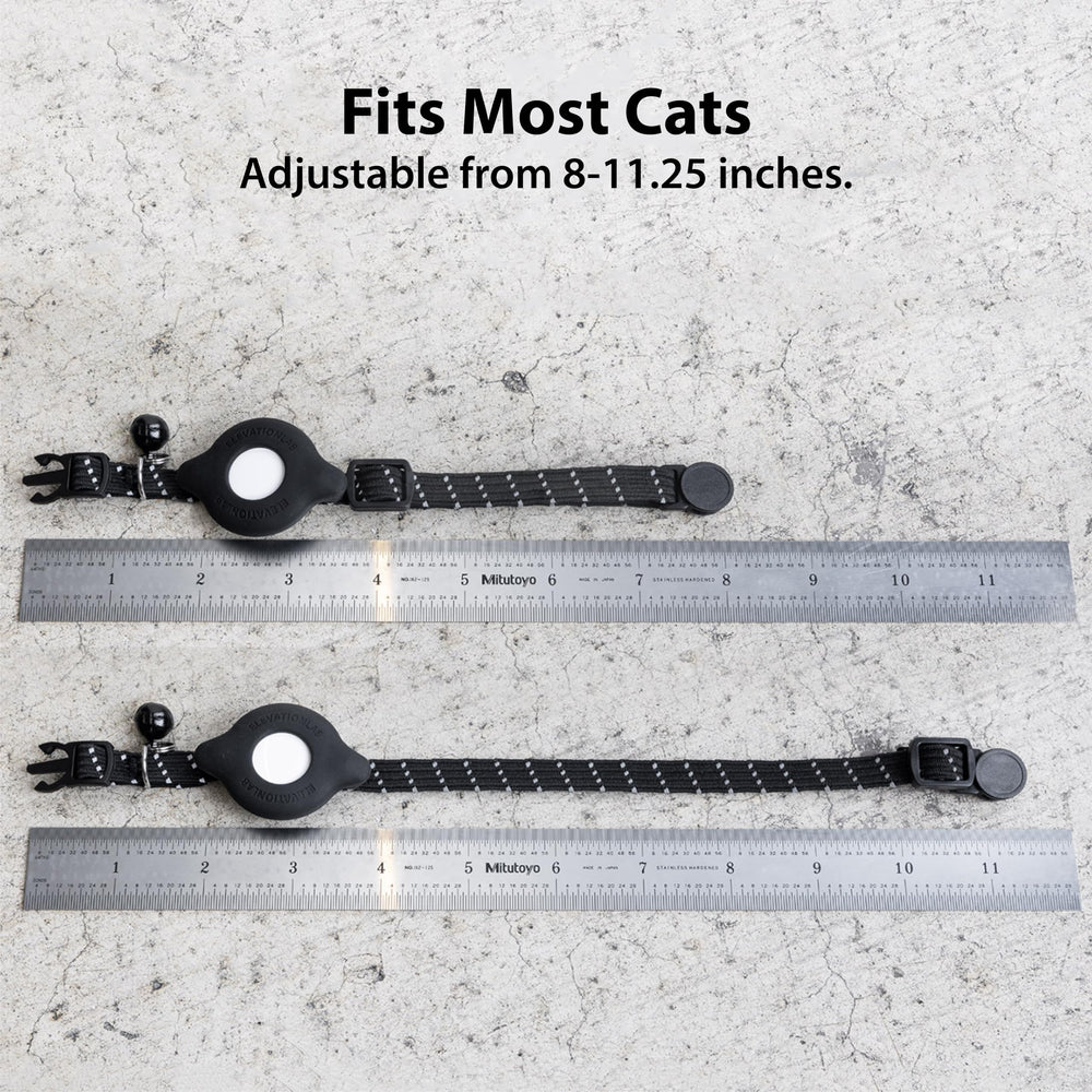 Elevation Lab TagVault AirTag Cat Collar Breakaway: adjustable 8-11.25 inches for many cats.