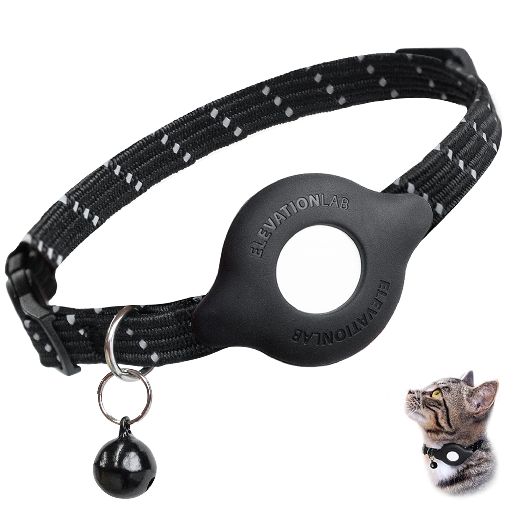 Elevation Lab TagVault AirTag Cat Collar Breakaway: compact fit for secure tracking.