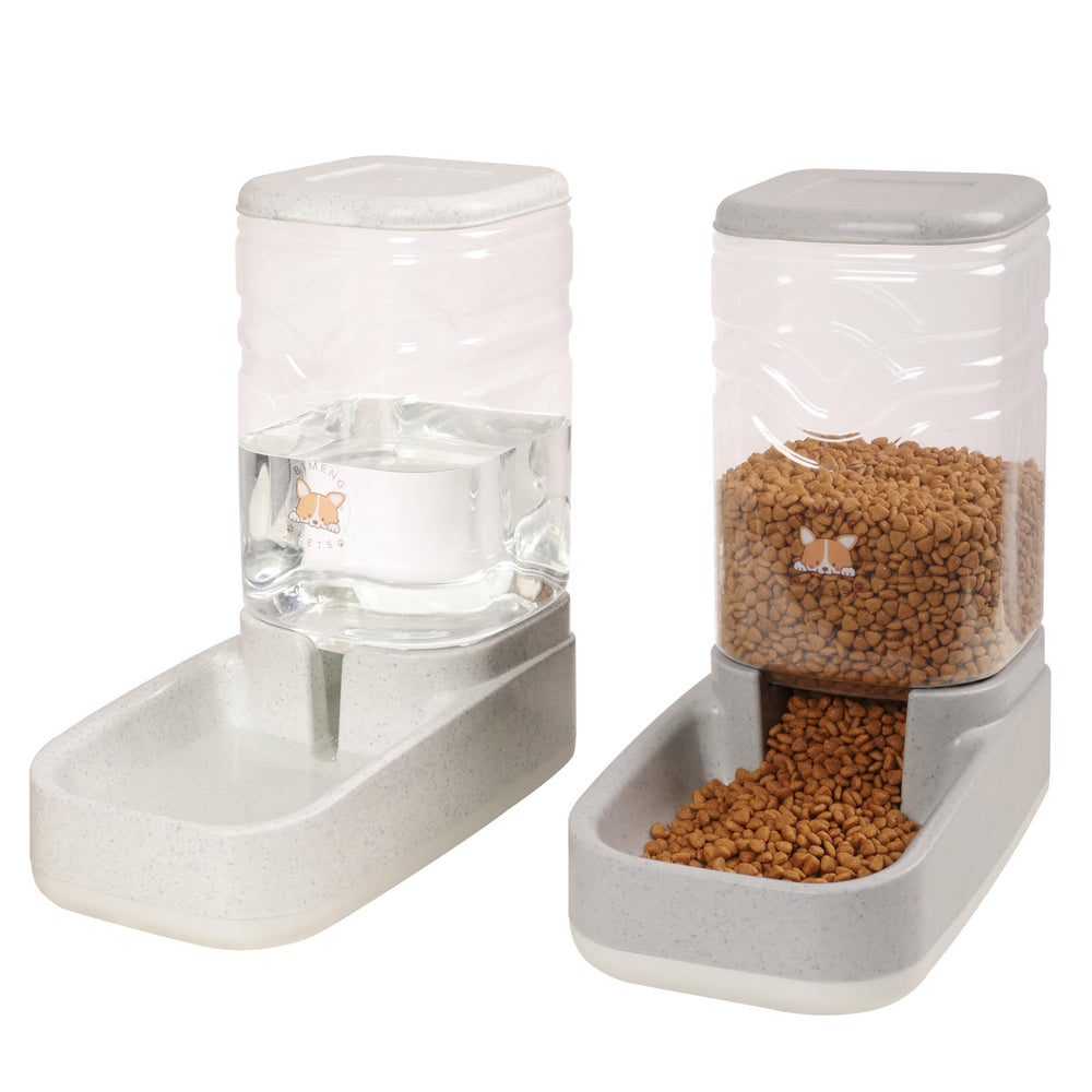 Elevon automatic feeder front view showing gravity-fed design for hands-free meals