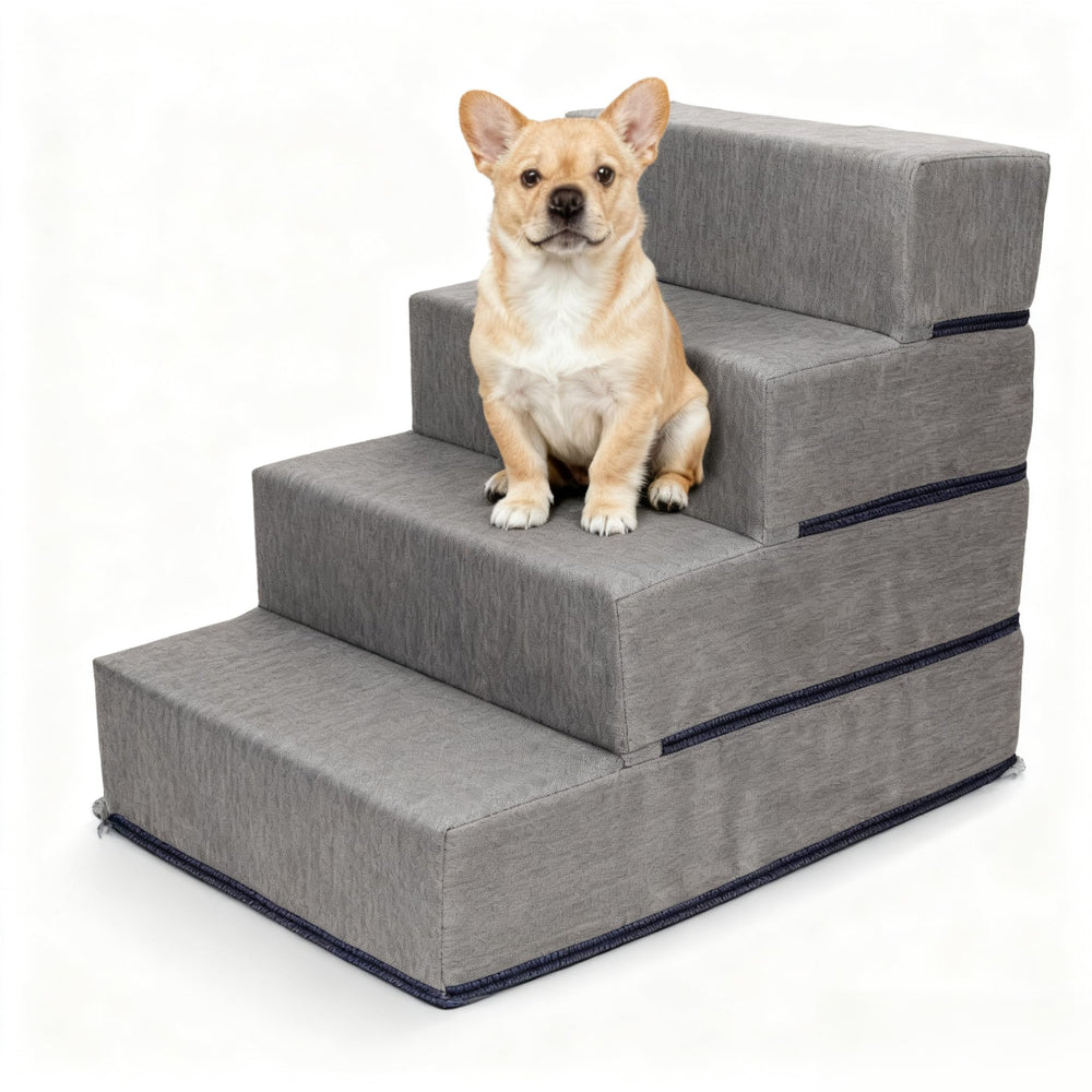 Elevon dog stairs 4-step bed setup for stable high-bed access