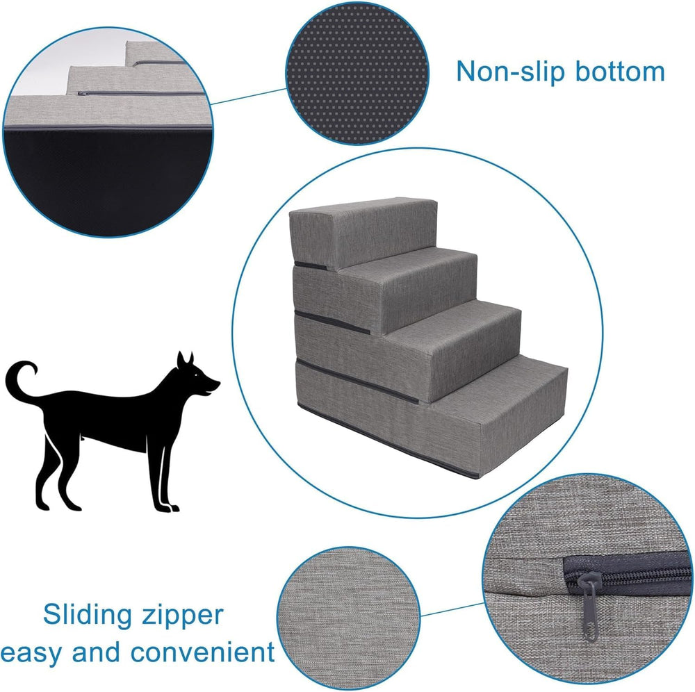 Elevon dog stairs non-slip base supports secure indoor climbs