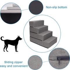 Elevon dog stairs non-slip base supports secure indoor climbs