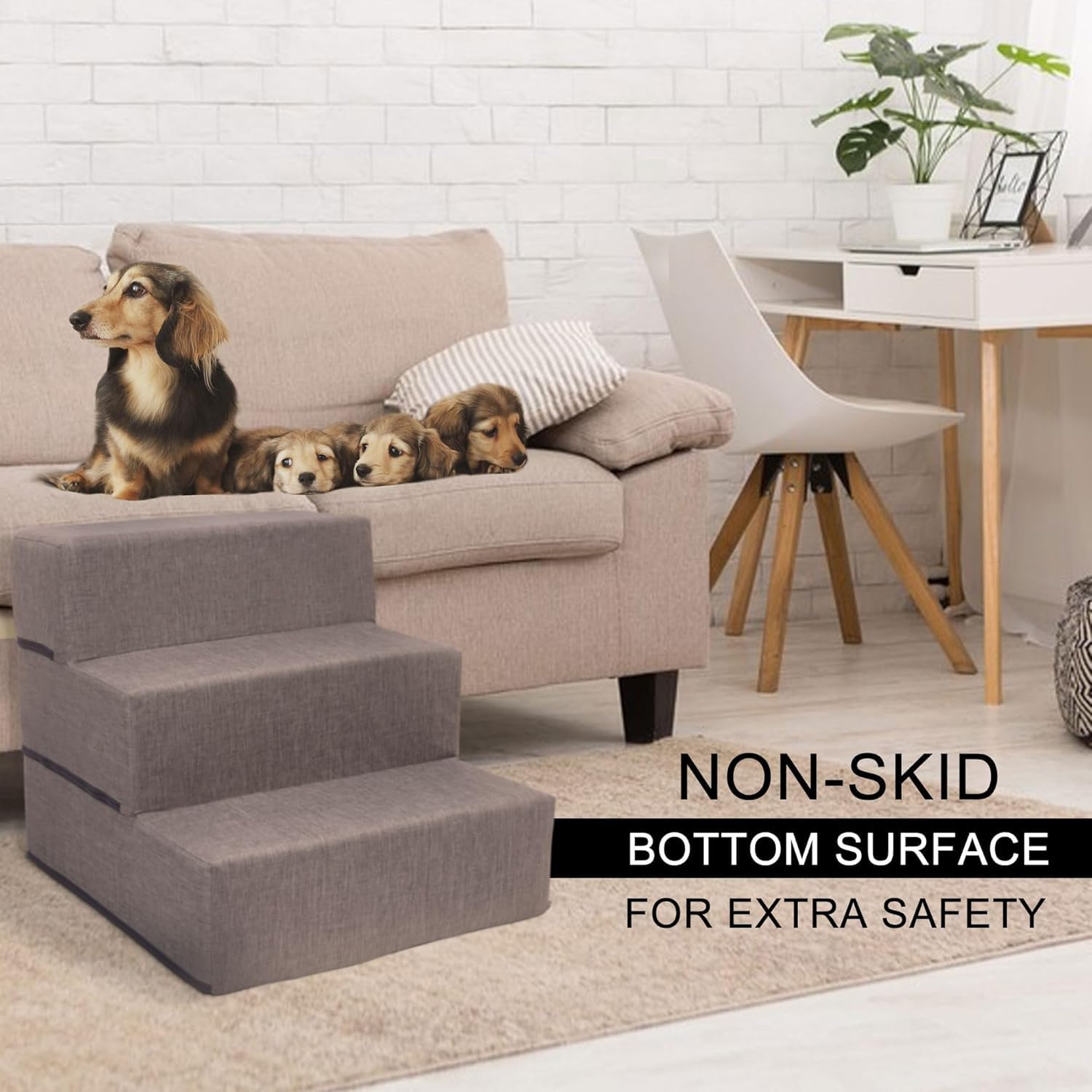 Elevon dog stairs removable cover for quick cleaning