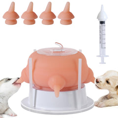 Elevonix Puppy Feeder base provides stable support for feeding multiple newborns.