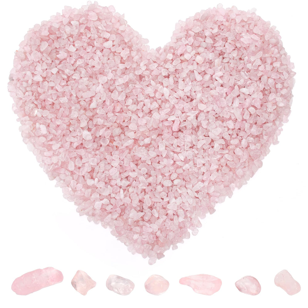 ELFULLY rose pink quartz vase decor with soft glow.
