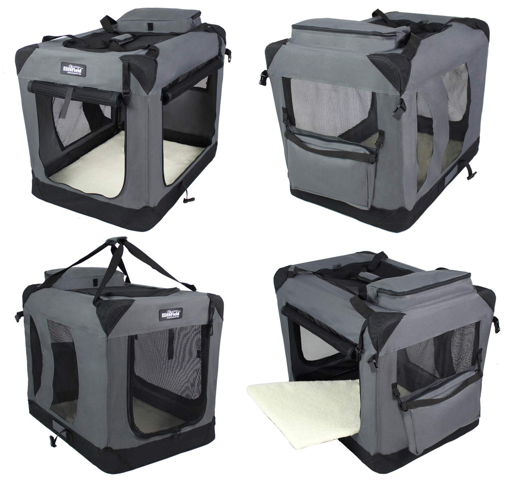 EliteField 3-door mesh doors provide ventilation and easy access.