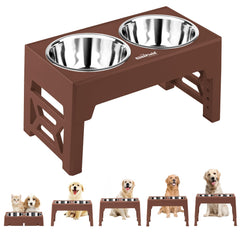 EliteField elevated dog bowls assembly with stable multi-support legs for steady feeding.