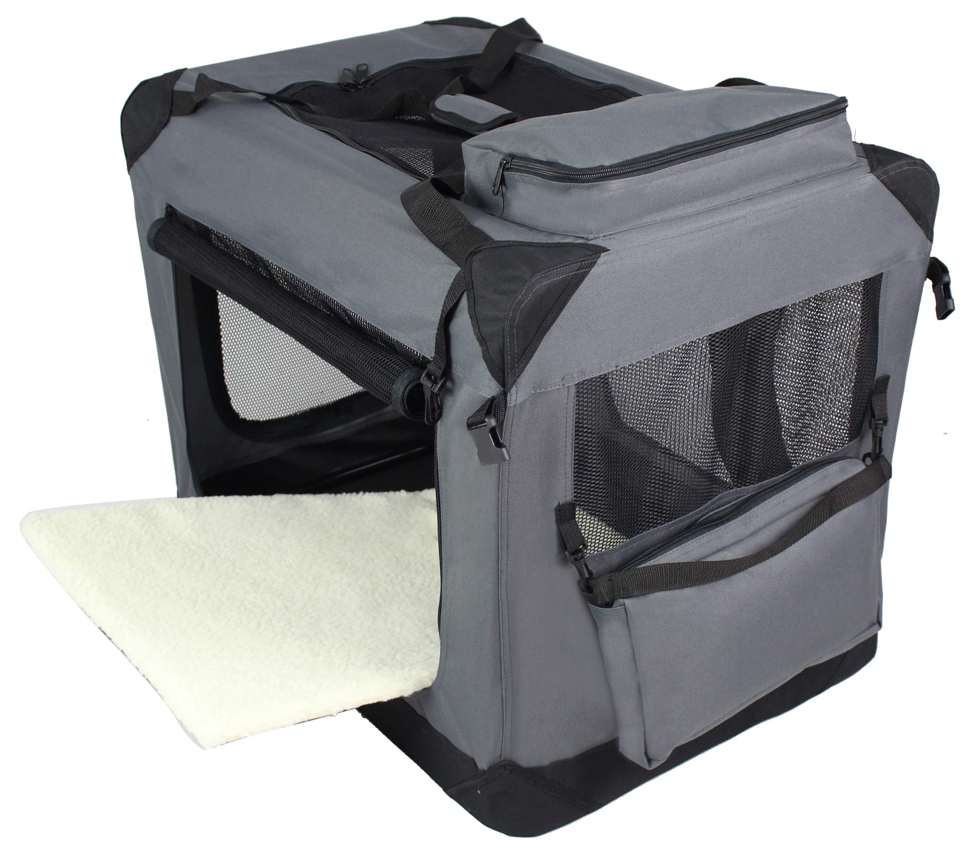 EliteField fleece bed included for cozy resting inside the crate.