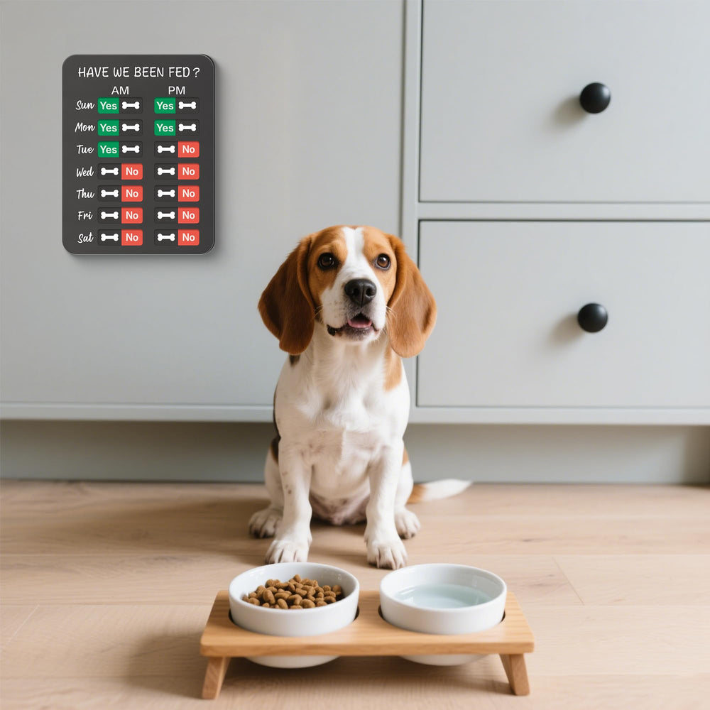 Large size EliteSign dog feeding reminder designed for easy viewing from a distance