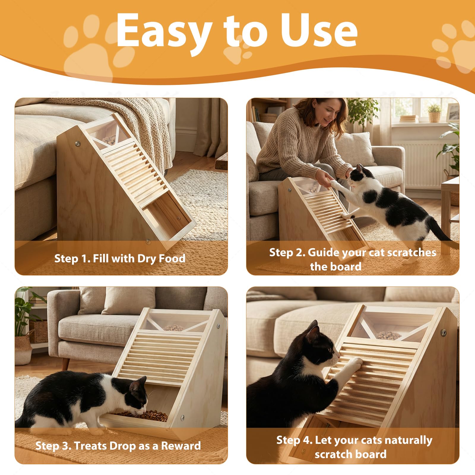Elixique cat enrichment toy highlighting mental engagement through a puzzle-like food drop.