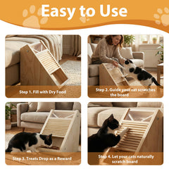 Elixique cat enrichment toy highlighting mental engagement through a puzzle-like food drop.