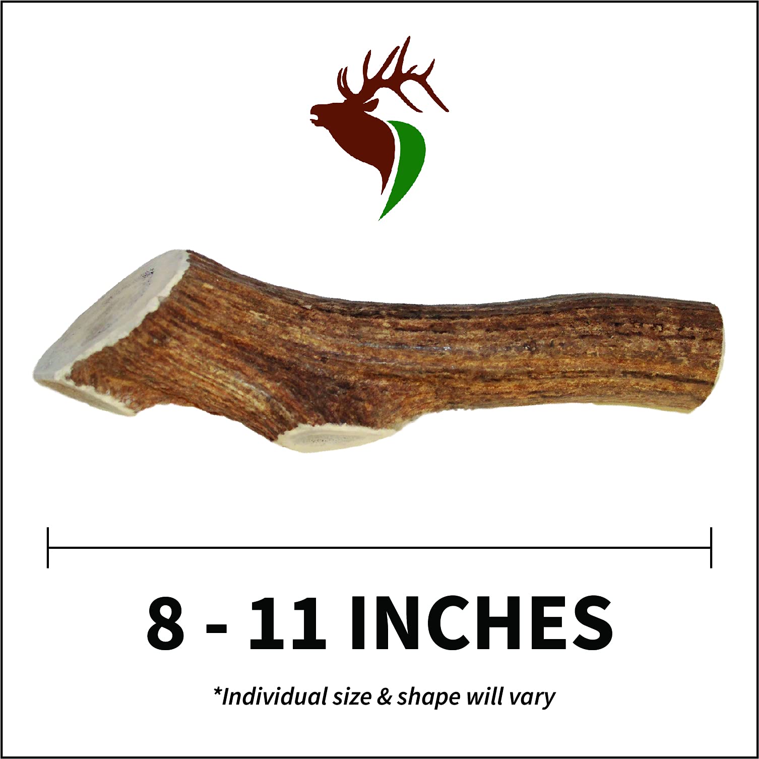 Elkhorn Premium Chews whole elk antler for 75+ lb dogs, no mess.